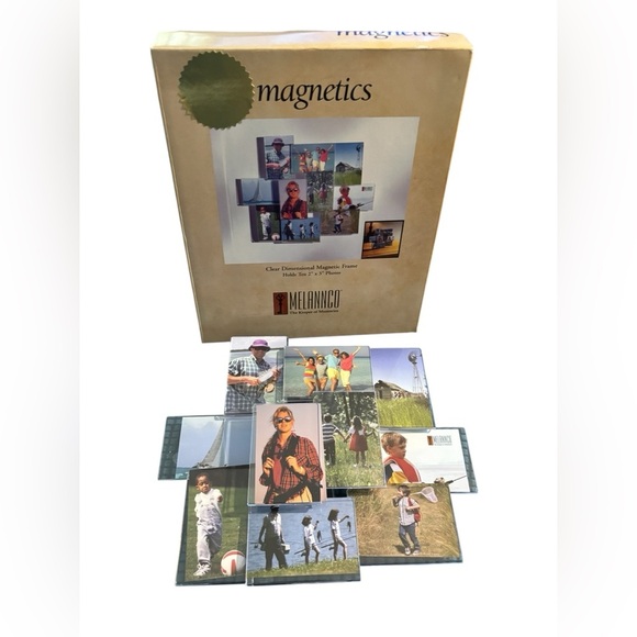 Melannco Keeper O Memories Clear Dimensional Magnetic Photo Collage Fridge Frame - Picture 1 of 5